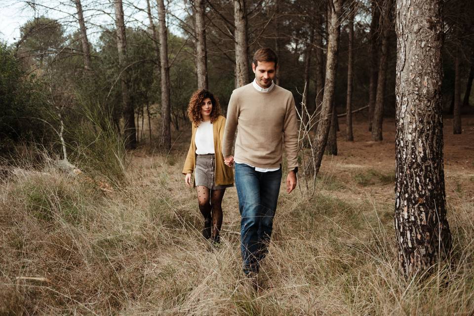 Sesión preboda en el bosque