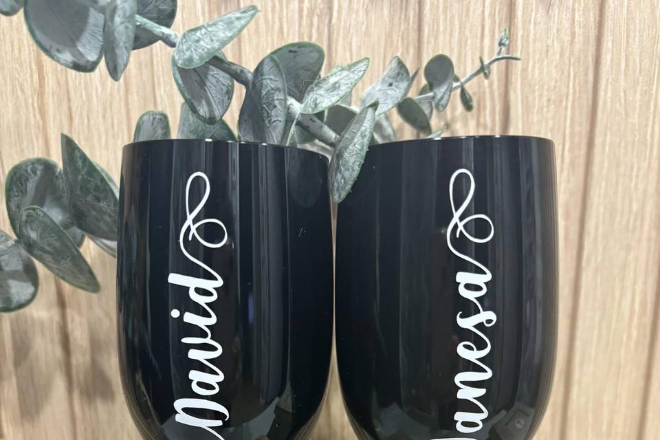 Copas personalizas vino