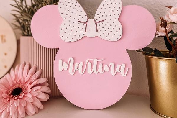 Placa de Minnie personalizada