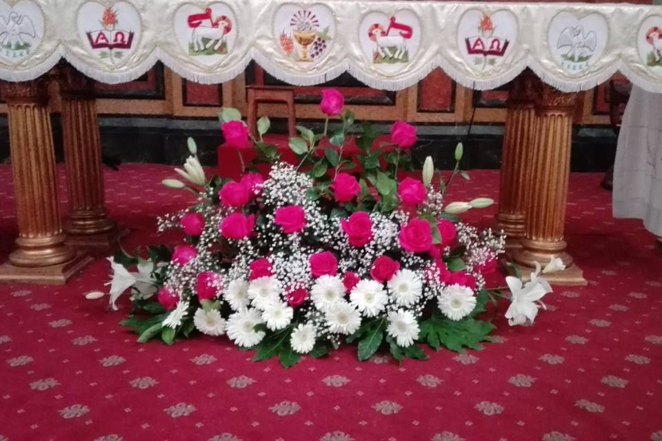 Decoración con rosas