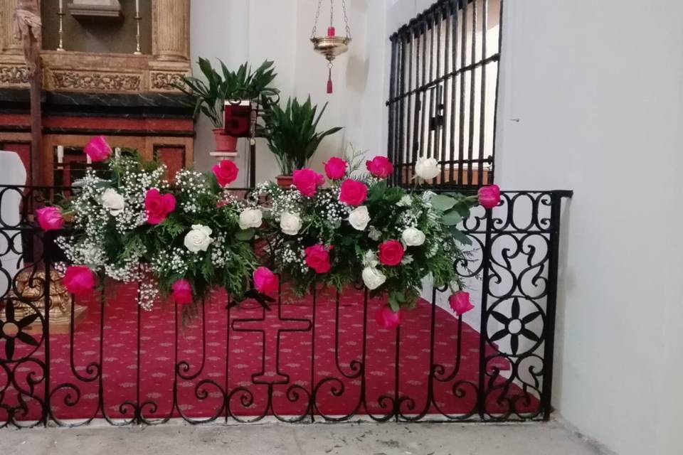 Decoración iglesias con rosas