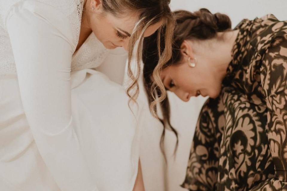 Peinados novia y hermana