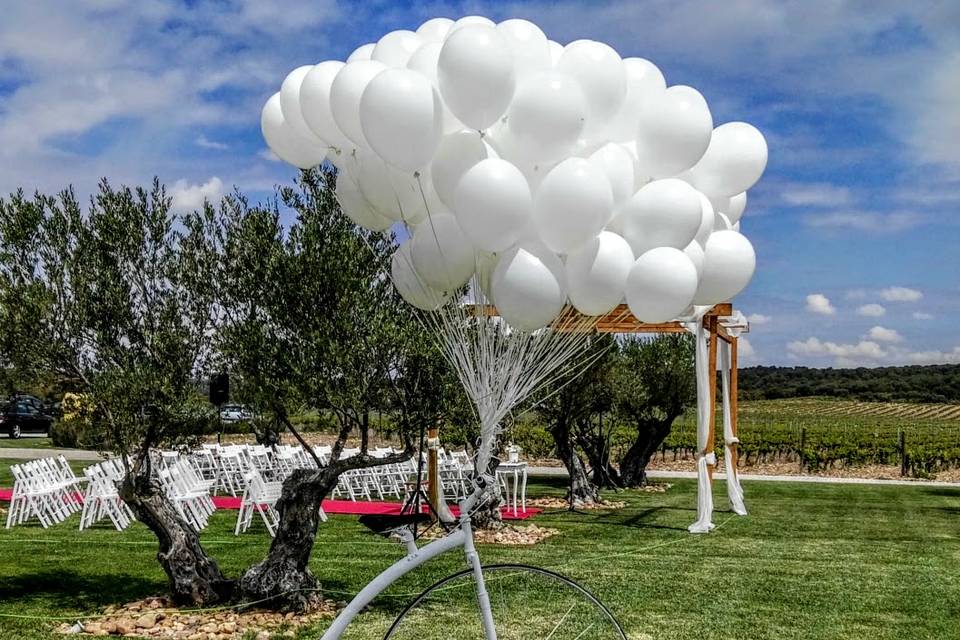 Bici con globos