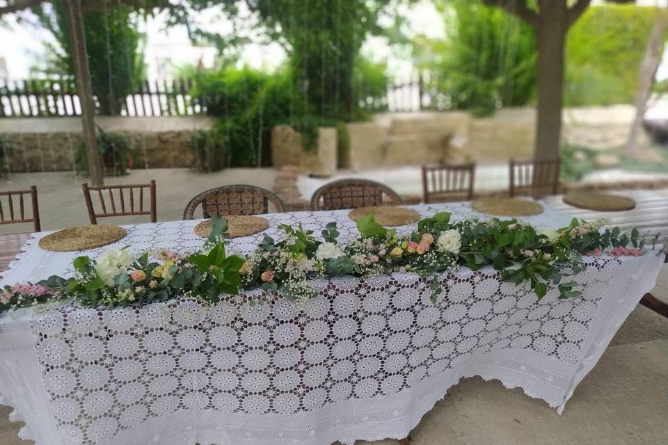 Guirnalda para mesa