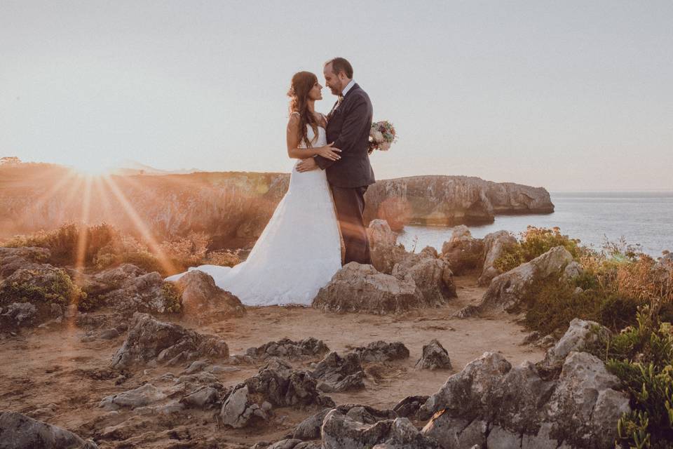 Postboda en la costa