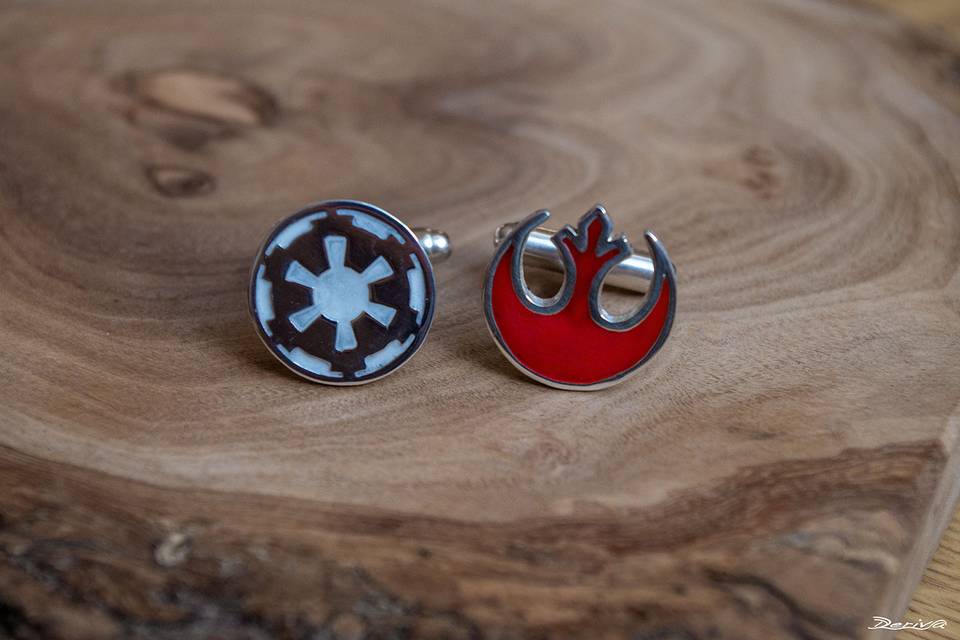 Gemelos plata Star Wars