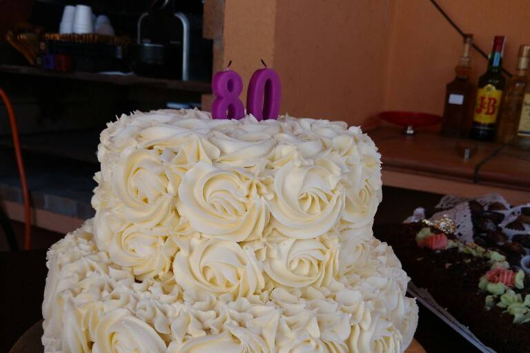 Sin fondant con rosas