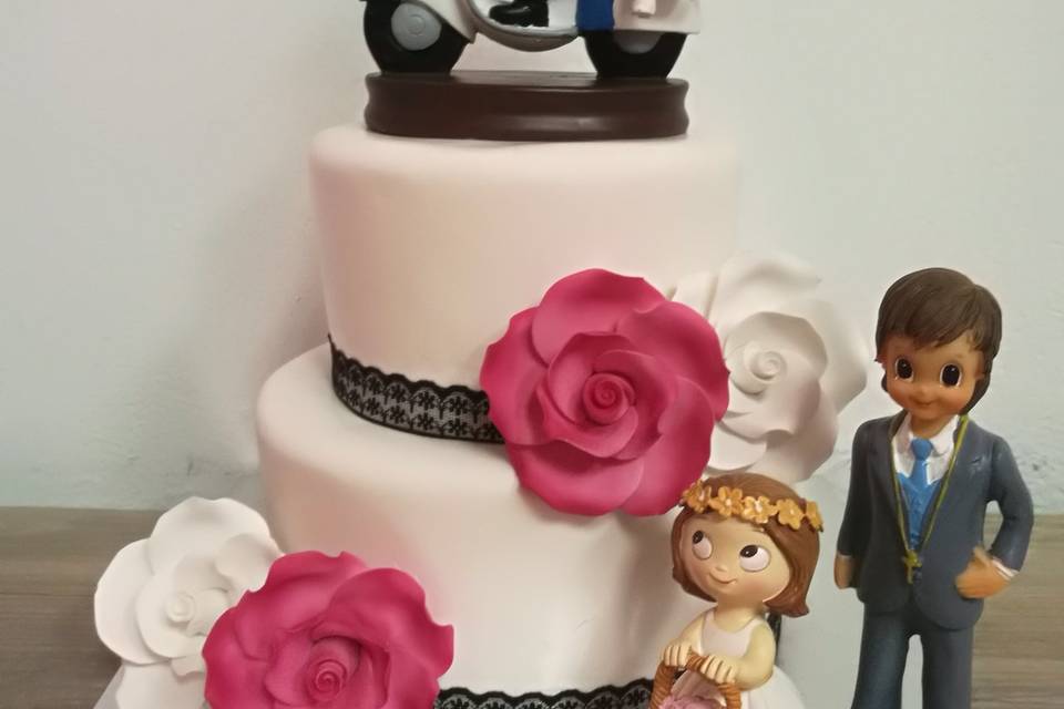 Fondant y rosas