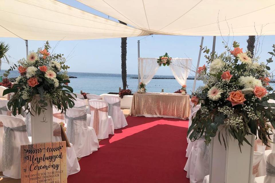 Boda frente al mar