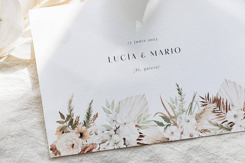 Invitación de Boda Boho