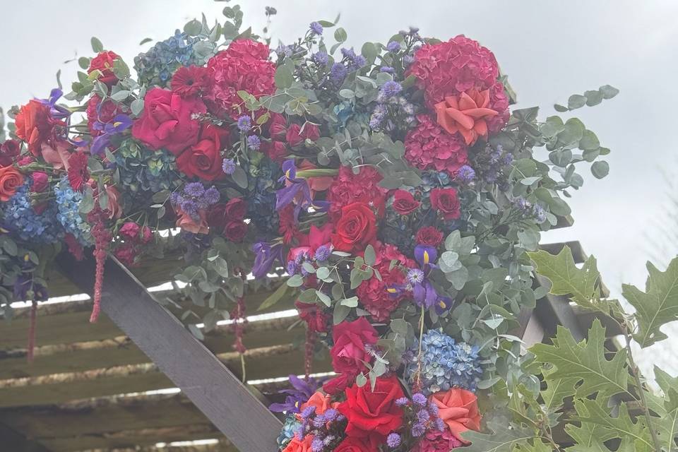 Columna arco floral