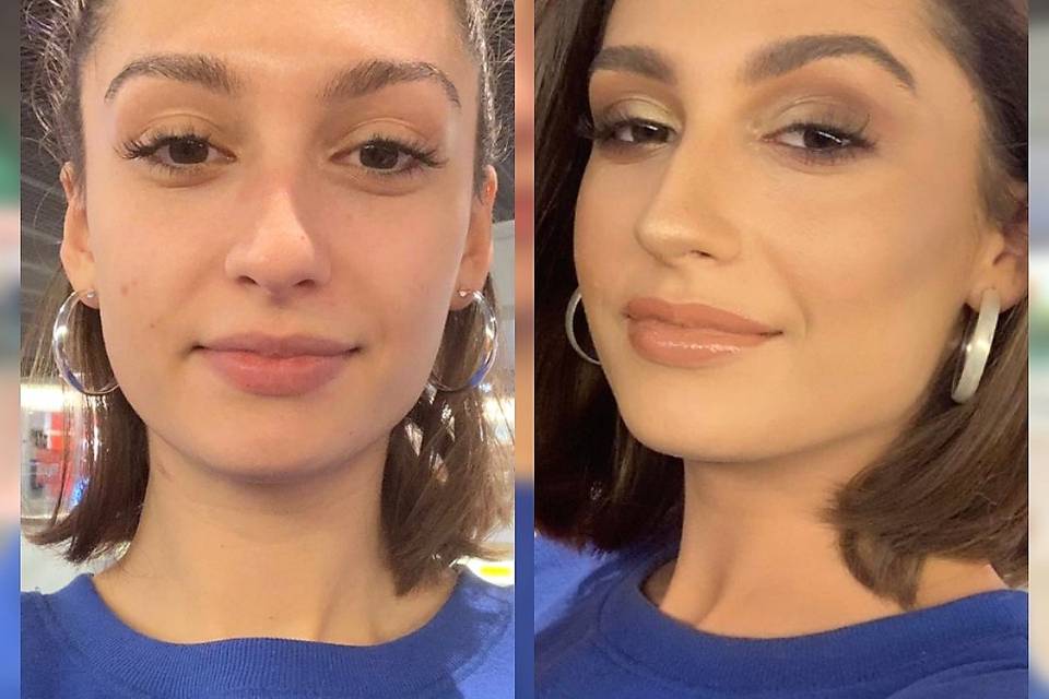 Maquillaje antes y después