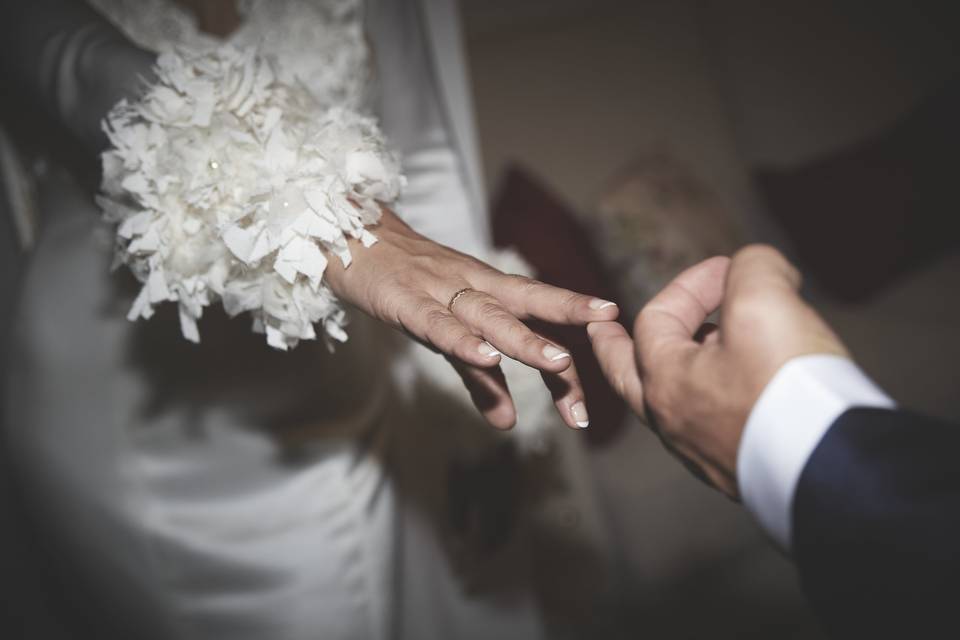 Novios en la ceremonia