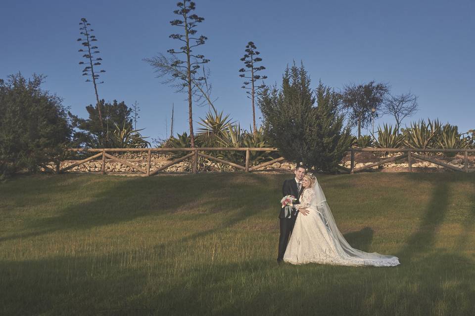 Novios tras la ceremonia