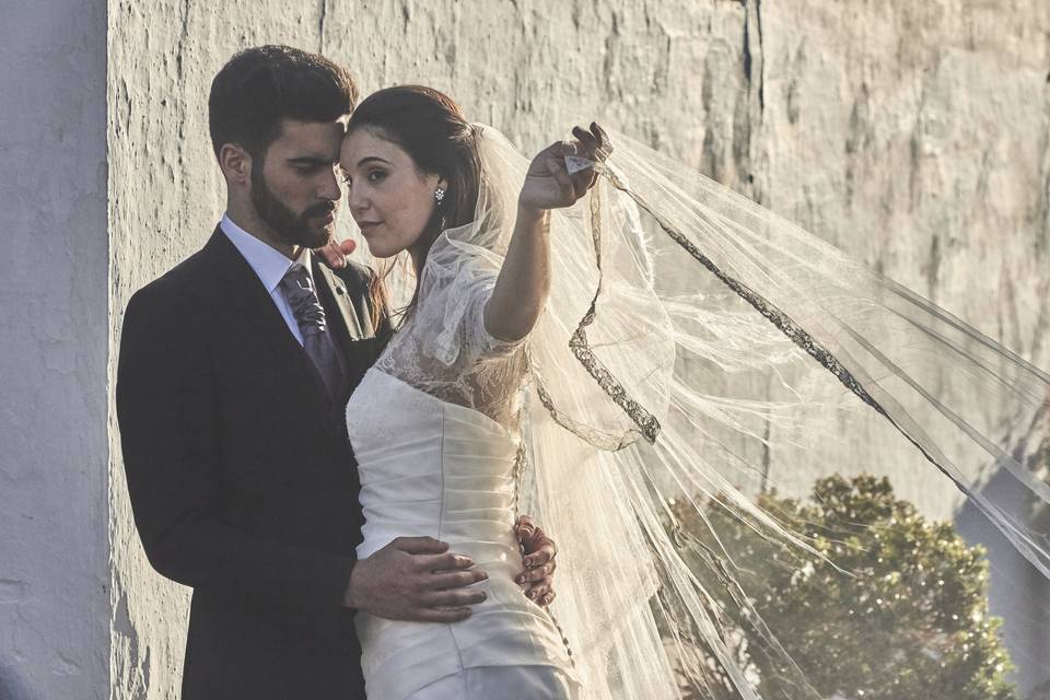 Novios tras la ceremonia