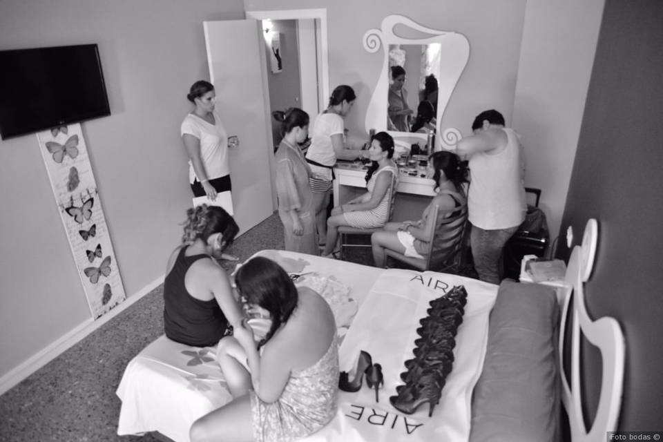 Preparación de boda