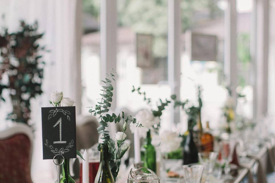Mesa de boda de Marck y Noemi