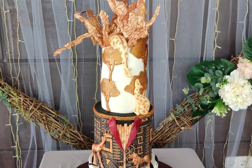 Tarta de boda sabana