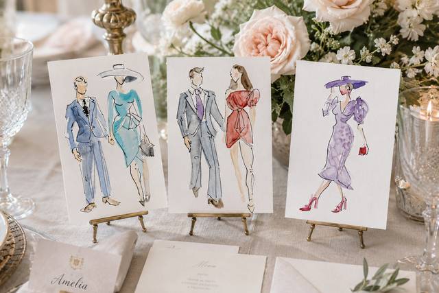 Acuarelas para bodas elegantes