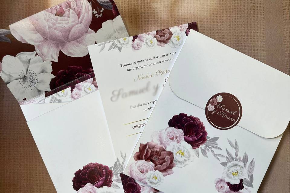 Invitación flores