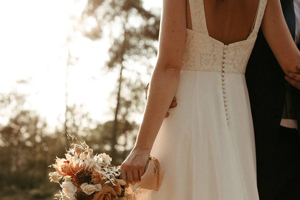 Detalle del ramo de novia