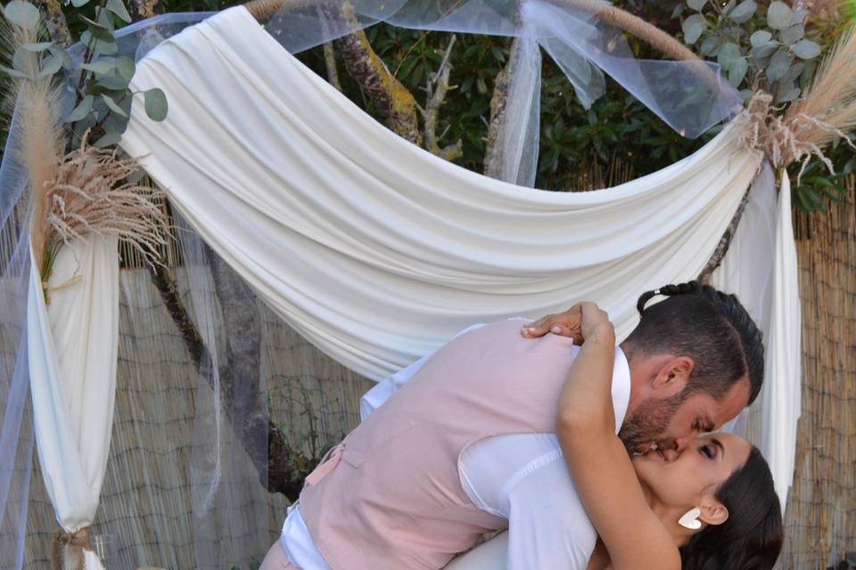 Beso final ceremonia