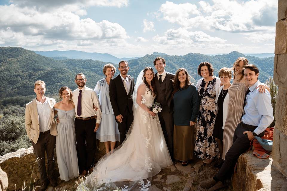 Día de boda, foto familia