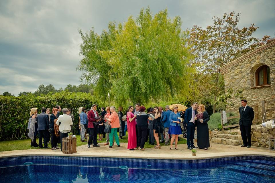 Piscina con reunión