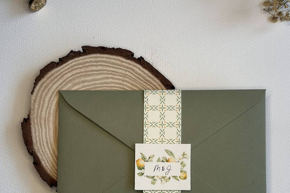 Invitación de boda sicilia