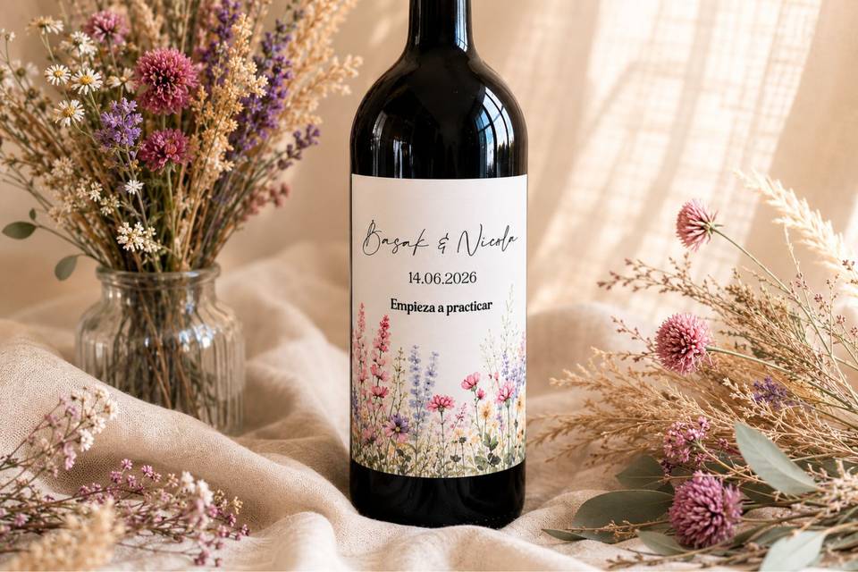 Estuche y Etiqueta de Vino