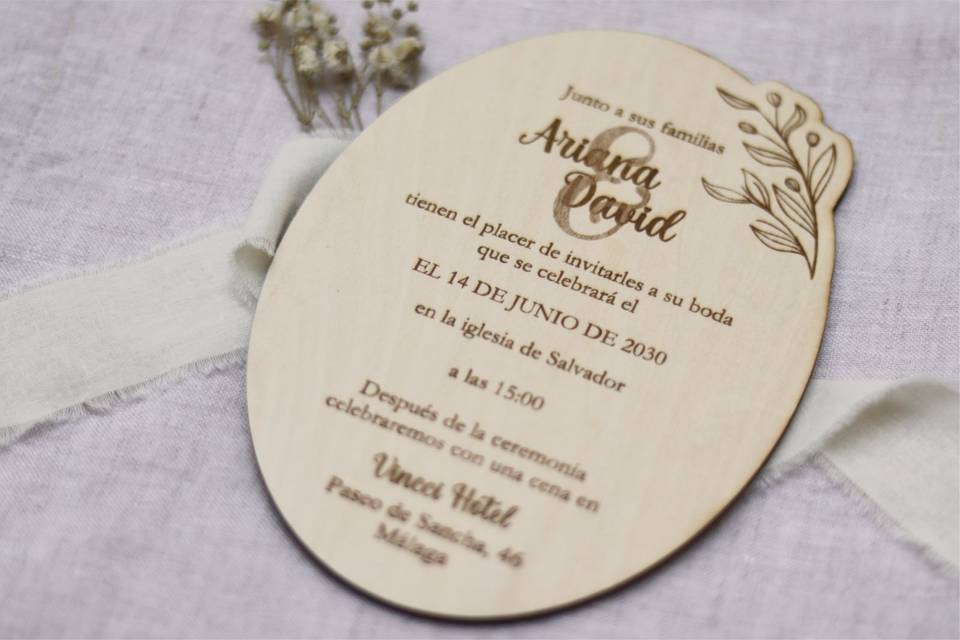 Invitación de boda amalia