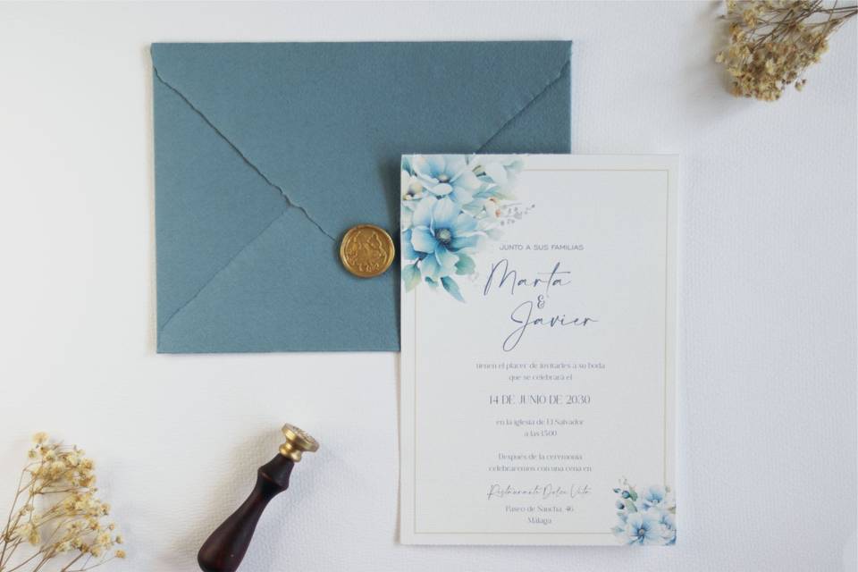 Invitación de boda - Celeste