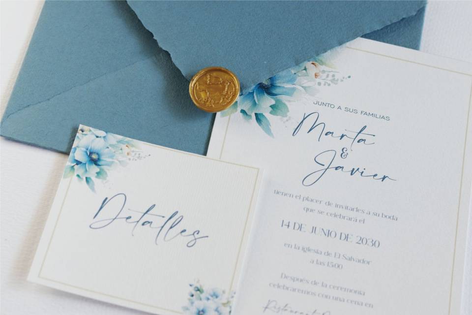 Invitación de boda - Celeste