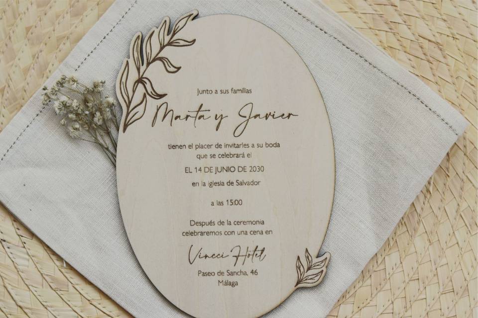Invitación de boda silva