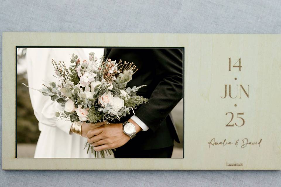 Marco recuerdo de boda