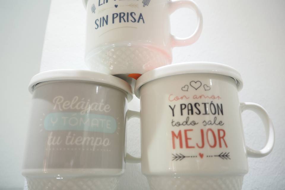 Tazas con mesaje