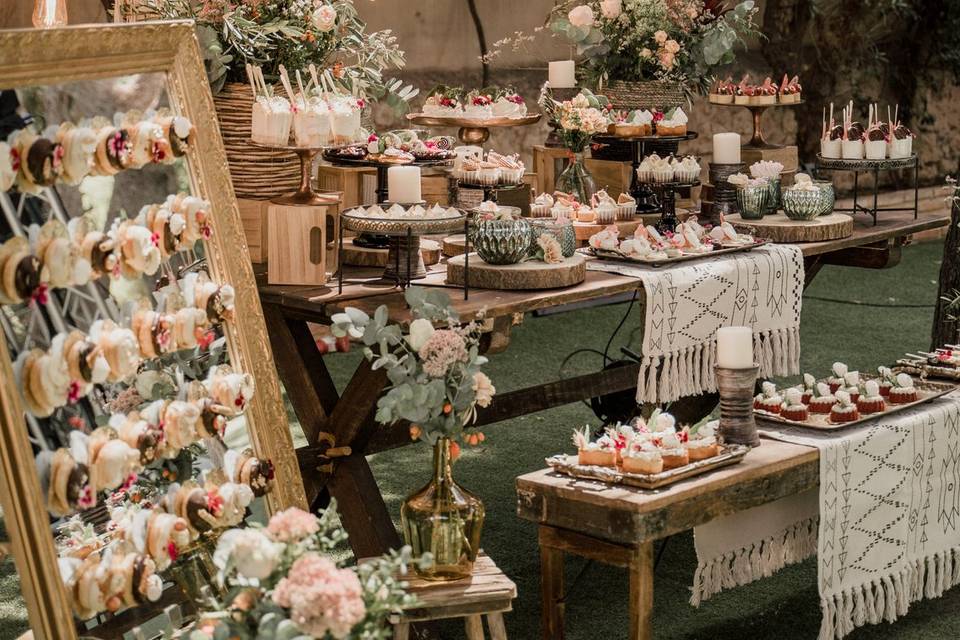 Mesa de dulces con estilo