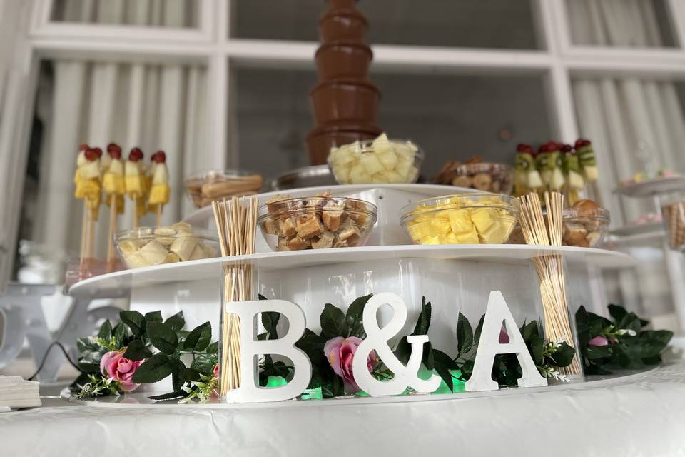 Fuente de chocolate para boda