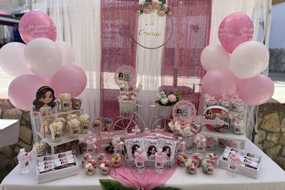 Mesa de chuches comunión