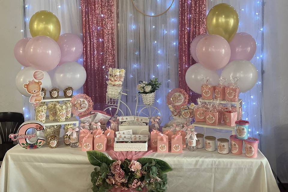 Mesa de chuches para bautizo