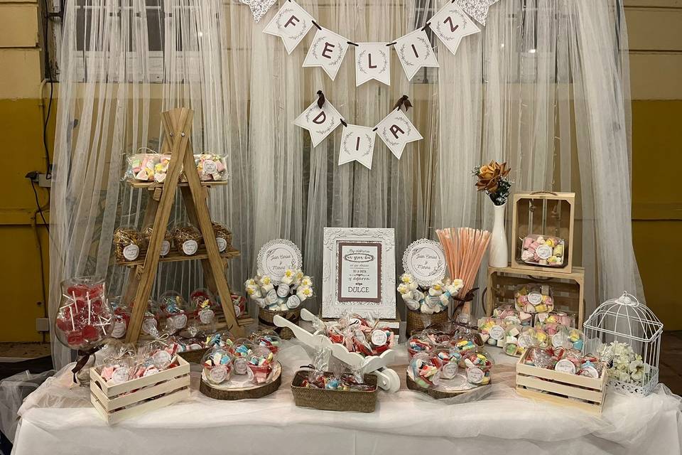 Mesa de chuches para bodas