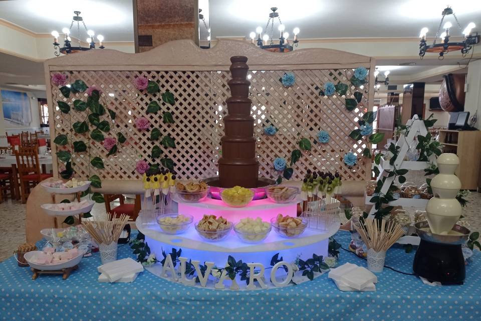 Fuente de chocolate para boda