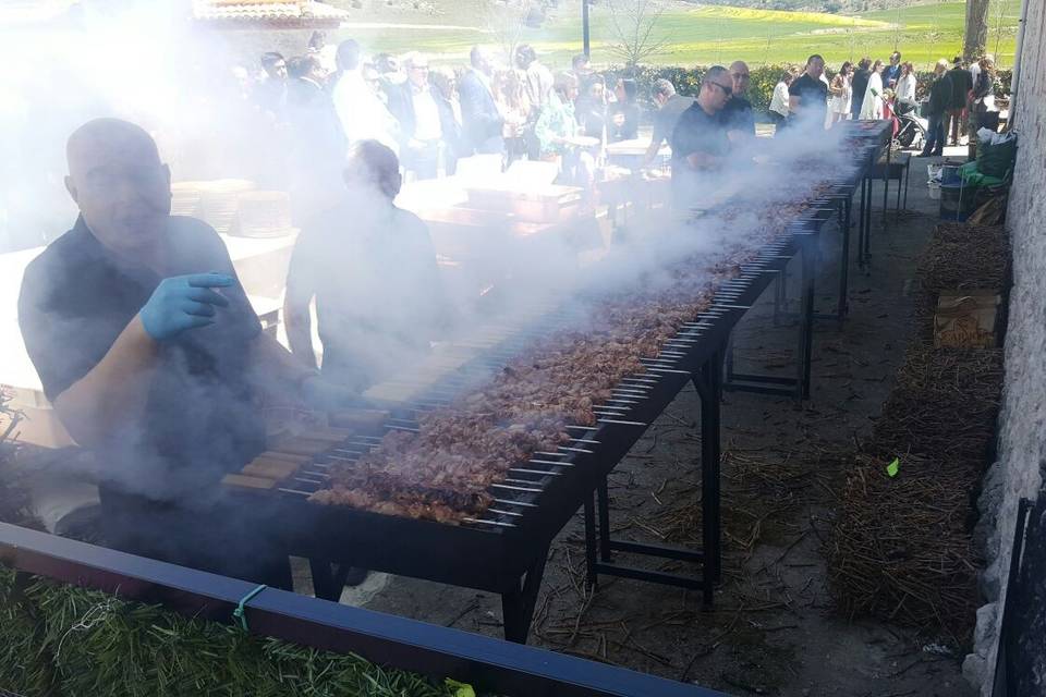 Pinchos de lechazo