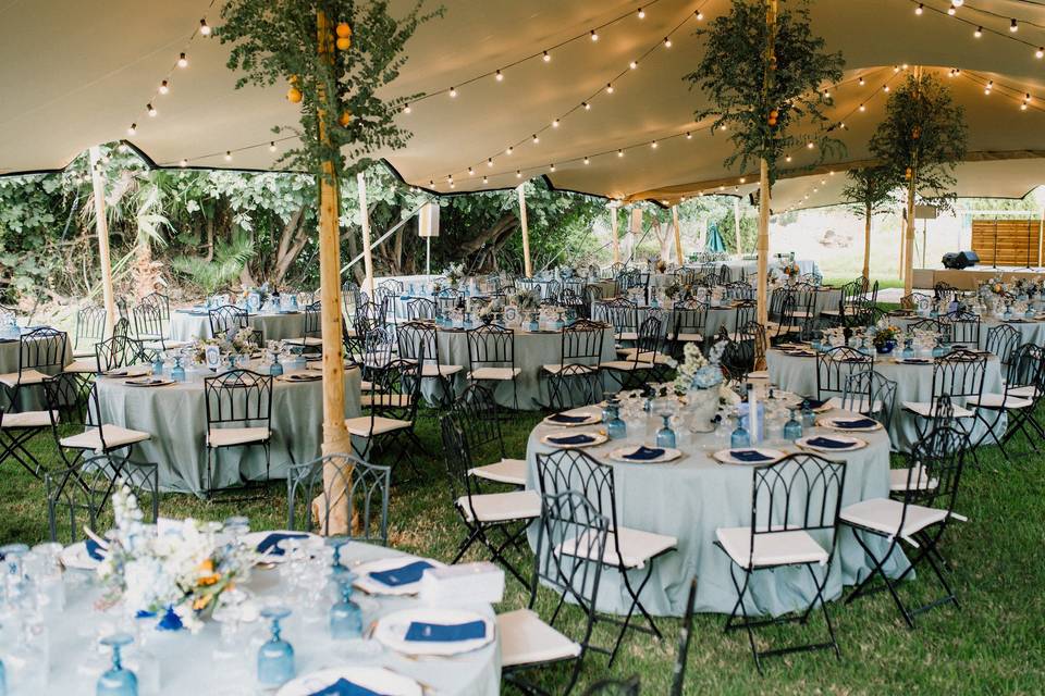 Carpa interior boda