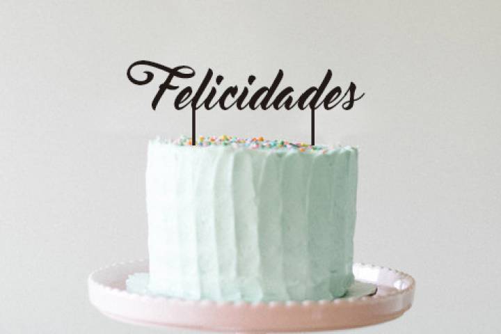 Cake Topper Felicidades