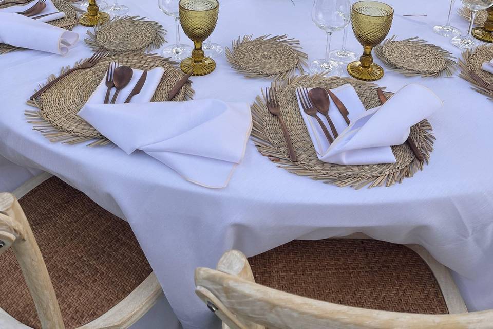 Decoración Mesa invitados