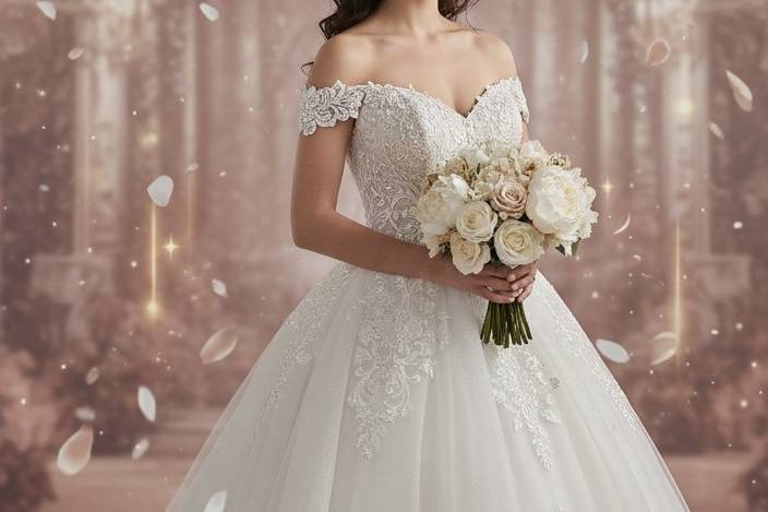 Vestido princesa escote corazo