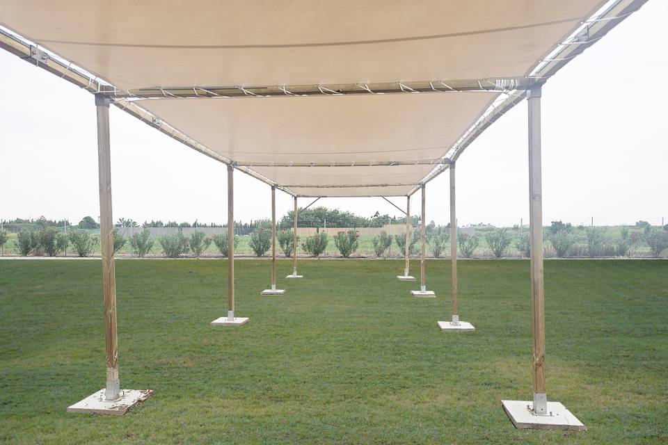 Pérgola de madera impermeable