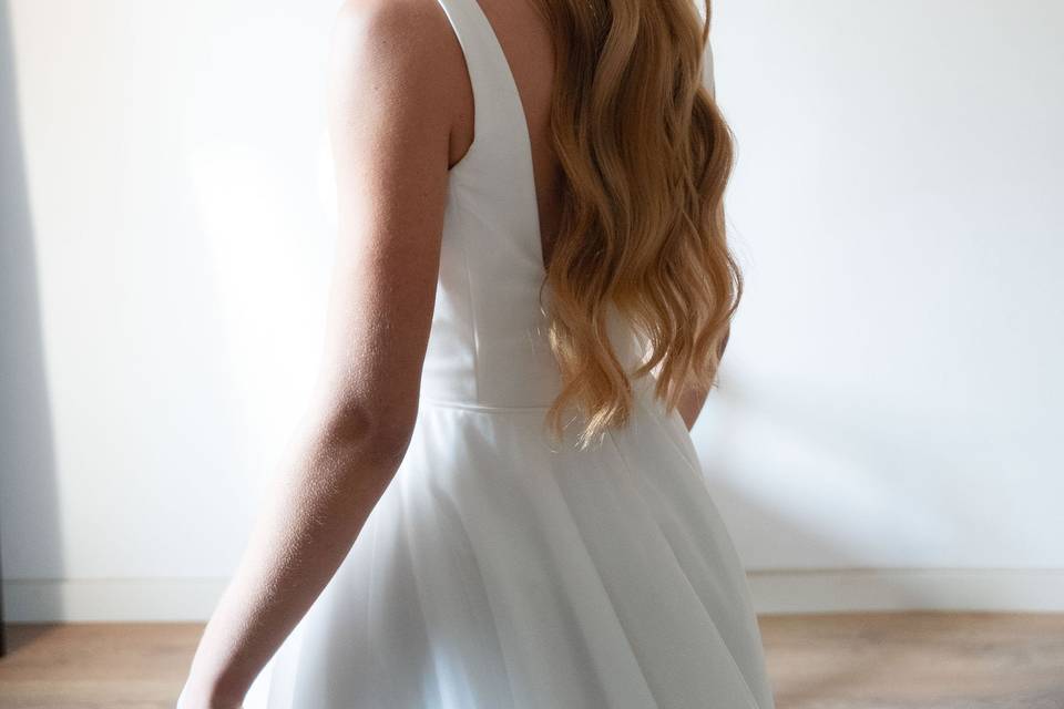 Semi updo