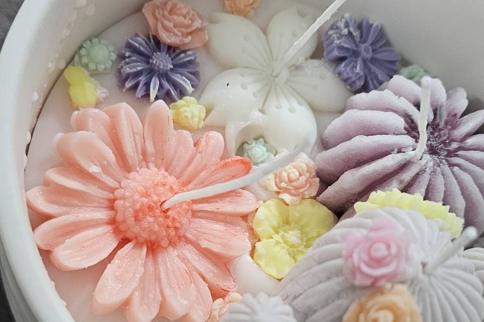 Regalos de velas florales
